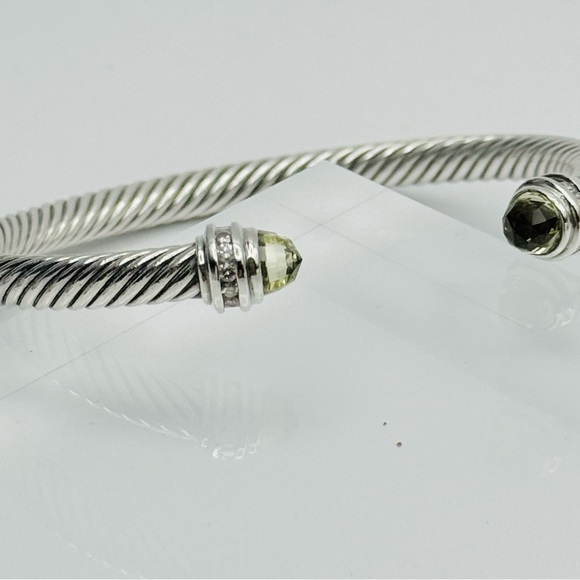 David Yurman 5mm Prasiolite Cable Bracelet With Diamonds - Picture 2 of 8